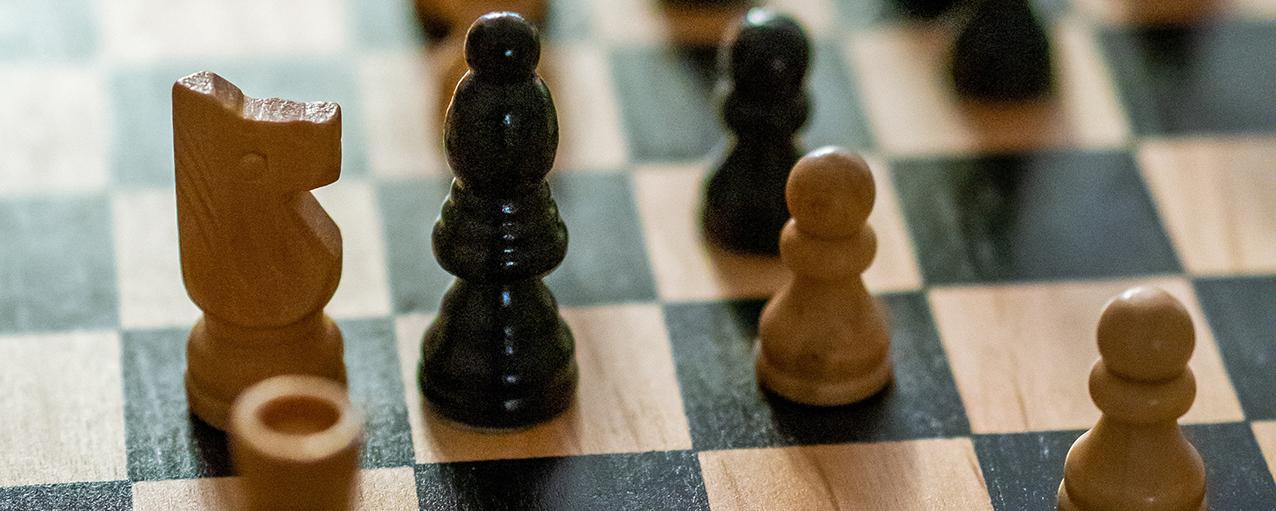 chess pieces on a board