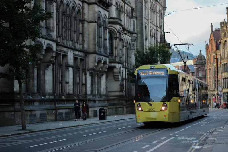 tram in manchester local area