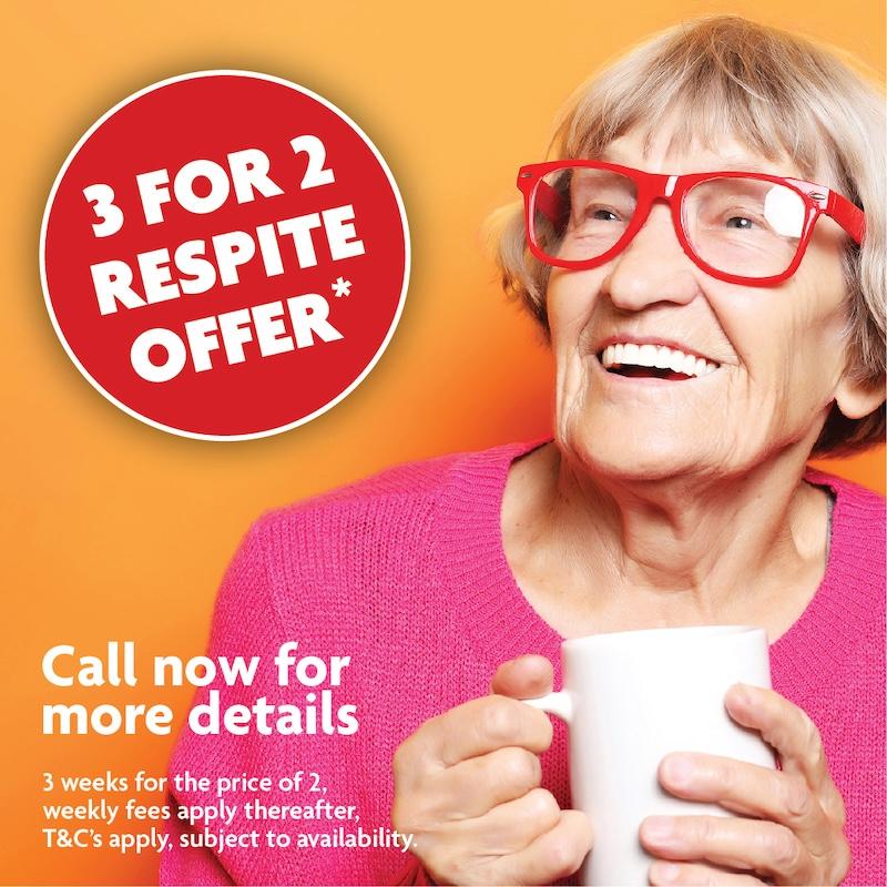 3 for 2 respite care offer